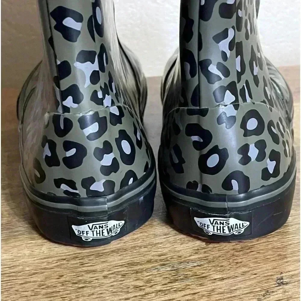 Vans Wellington Rubber Rain Boots Leopard Print Size 5.5 - Picture 5 of 10